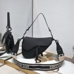 DIOR saddle frosted series saddle bag leather high-end new women's bag birthday oblique light luxury girl-comes with gift box