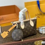 New classic old-fashioned wide-shoulder lv13 tote bag versatile retro mediaeval bag handbag one-shoulder cross-body bag-with packaging box