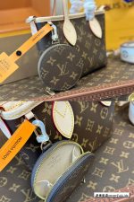 New classic old-fashioned wide-shoulder lv13 tote bag versatile retro mediaeval bag handbag one-shoulder cross-body bag-with packaging box - Image 3