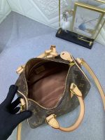 Authentic genuine leather broadband crossbody bag, women's new classic hand-held single shoulder vintage Boston pillow bag-without packaging box - Image 4