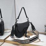 DIOR saddle frosted series saddle bag leather high-end new women's bag birthday oblique light luxury girl-comes with gift box - Image 3