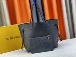 Lv-Top layer cowhide embossed fashion large-capacity bag women's bag high-end versatile commuter bag one-shoulder underarm tote bag-without packaging box - Image 2