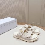European and American letter thick soled slippers 2024 summer sheepskin super top new Velcro flat shoes color series-comes with gift box - Image 4