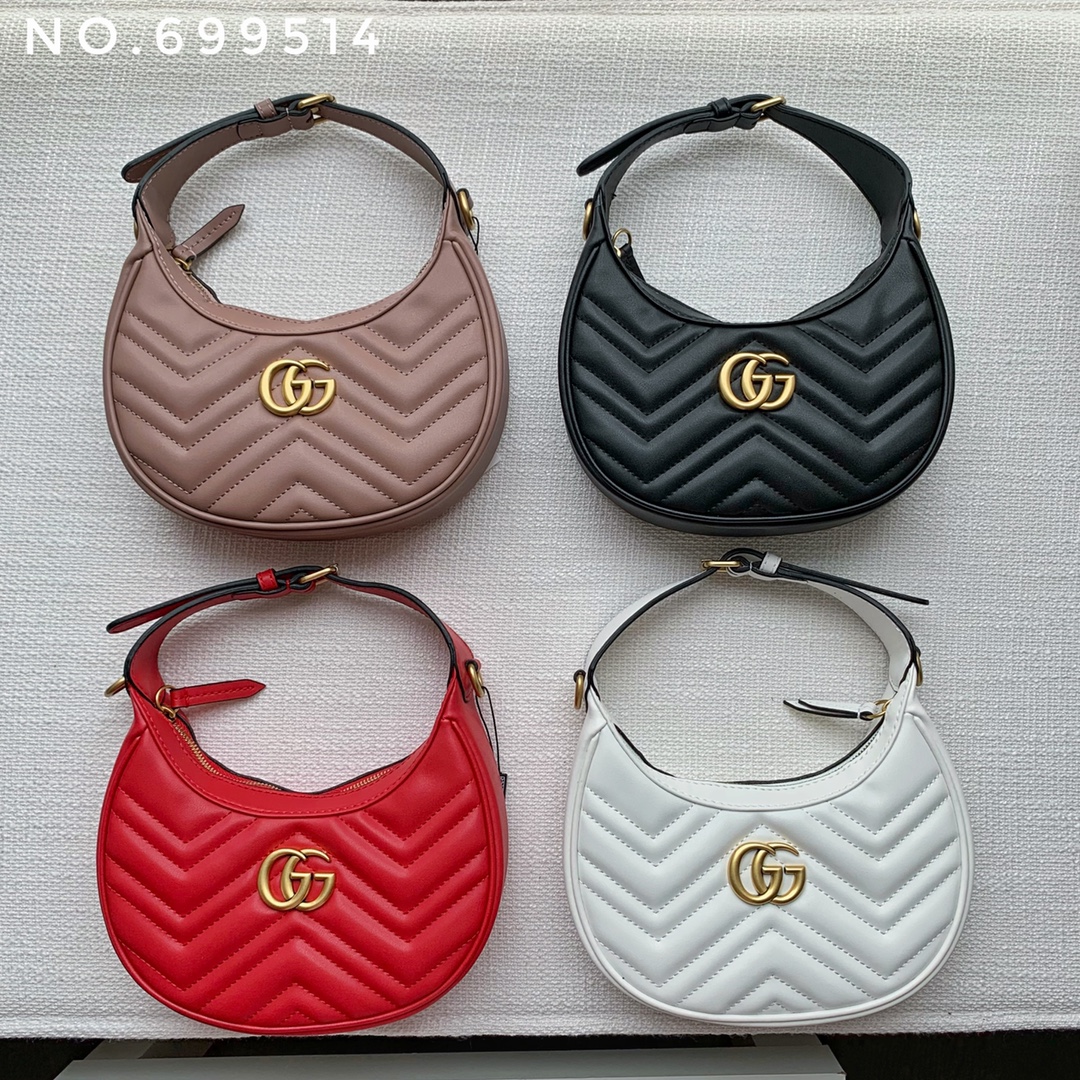 13368702725729600 New leather half moon armpit bag, high-end single shoulder hand-held crossbody chain crescent bag-comes with gift box - Image 1