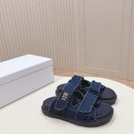 European and American letter thick soled slippers 2024 summer sheepskin super top new Velcro flat shoes color series-comes with gift box - Image 2