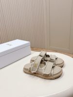 European and American letter thick soled slippers 2024 summer sheepskin super top new Velcro flat shoes color series-comes with gift box - Image 5