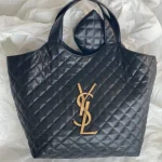 French niche handbag women's big bag new spring/summer versatile handbag, single shoulder large capacity diamond grid tote bag-comes with gift box