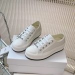 New autumn and winter thick soled low top canvas shoes for women, Dior Fide vintage casual shallow mouth single shoes, versatile board shoes-comes with gift box - Image 8