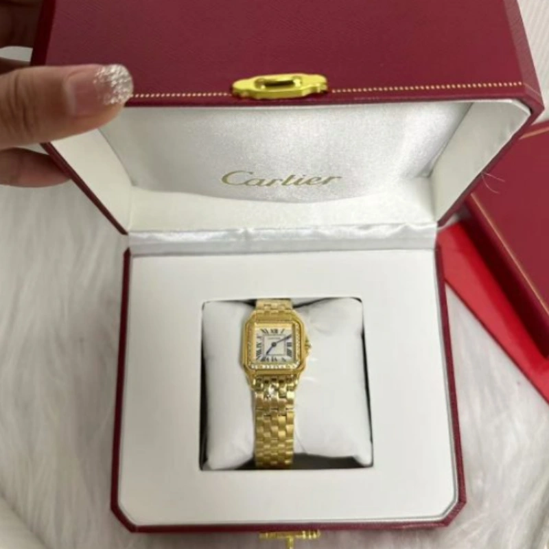 3f307ecf9294e1bb9e03eea3f0c01f3b New square watch with elegant and fashionable steel strap and diamond inlaid women's watch, simple Roman numeral quartz watch-comes with gift box - Image 1