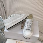 New autumn and winter thick soled low top canvas shoes for women, Dior Fide vintage casual shallow mouth single shoes, versatile board shoes-comes with gift box - Image 7