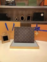 New leather casual clip bag, cowhide clutch bag, black flower wash bag, clutch bag-comes with gift box - Image 2