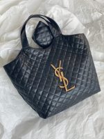 French niche handbag women's big bag new spring/summer versatile handbag, single shoulder large capacity diamond grid tote bag-comes with gift box - Image 7