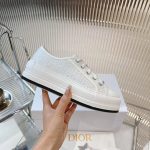 New autumn and winter thick soled low top canvas shoes for women, Dior Fide vintage casual shallow mouth single shoes, versatile board shoes-comes with gift box - Image 2