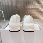 New autumn and winter thick soled low top canvas shoes for women, Dior Fide vintage casual shallow mouth single shoes, versatile board shoes-comes with gift box - Image 3