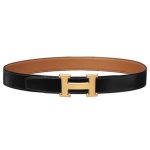 H-letter belt, men's genuine leather, h-buckle, business genuine, high-end, middle-aged and young double-sided pants belt, versatile-comes with gift box - Image 4