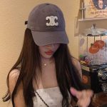 Tennis girl Ju Jingyi, same style letter Instagram style simple and versatile baseball cap, reducing age and showing face, small duckbill cap-without packaging box - Image 3
