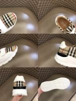 European station fashion color blocked plaid men's shoes casual sports shoes Korean version thick sole versatile breathable dad shoes running shoes - Image 4