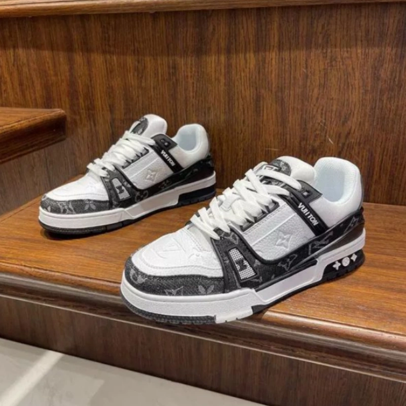 f7cffa0b2994490026ecdd42ccbe033c New autumn men's shoes original casual shoes soft sole color blocked sports shoes trendy low cut breathable anti slip board shoes - Image 1