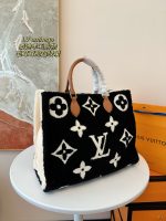 LV limited edition teddy tote color wool flower big logo super warm shoulder crossbody bag - Image 8