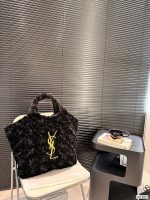 YSL rabbit fur tote bag, lazy and casual, paired with fashionable and cool fashionable bags - Image 13