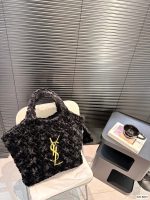 YSL rabbit fur tote bag, lazy and casual, paired with fashionable and cool fashionable bags - Image 11