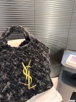 YSL rabbit fur tote bag, lazy and casual, paired with fashionable and cool fashionable bags - Image 9
