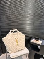 YSL rabbit fur tote bag, lazy and casual, paired with fashionable and cool fashionable bags - Image 2