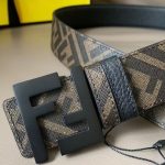 New luxury Coffin belt for men, classic casual vintage flower double-sided F-buckle versatile belt trend - Image 11