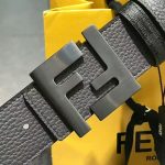 New luxury Coffin belt for men, classic casual vintage flower double-sided F-buckle versatile belt trend - Image 2