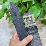 New luxury Coffin belt for men, classic casual vintage flower double-sided F-buckle versatile belt trend - Image 5