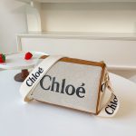 Chloe crossbody large capacity letter canvas bag, fashionable cylindrical bag - Image 9