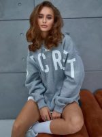 2024 American oversize fashion niche trend design sense chic print versatile loose hooded sweatshirt for external wear - Image 9