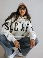 2024 American oversize fashion niche trend design sense chic print versatile loose hooded sweatshirt for external wear - Image 15