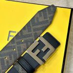New luxury Coffin belt for men, classic casual vintage flower double-sided F-buckle versatile belt trend - Image 6