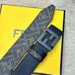 New luxury Coffin belt for men, classic casual vintage flower double-sided F-buckle versatile belt trend