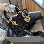 Lacquer leather Daifei bag with three or four compartments, genuine leather diamond grid small square bag, versatile, single shoulder crossbody, high-end handbag for women-comes with gift box - Image 4