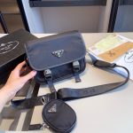 Prada's new three in one crossbody bag with coin purse pendant, unisex (with gift box) - Image 3