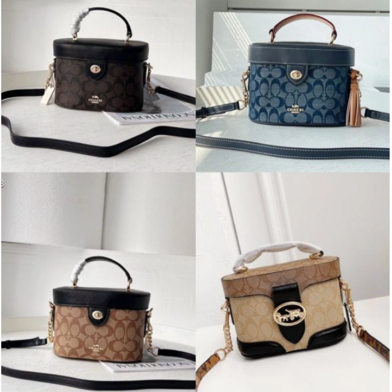 36cc4fac9cd6db28a06edb96f1b4c043 Women's bag, Kay box bag, Georgie vintage makeup bag, carriage buckle, single shoulder crossbody handbag-without packaging box - Image 1