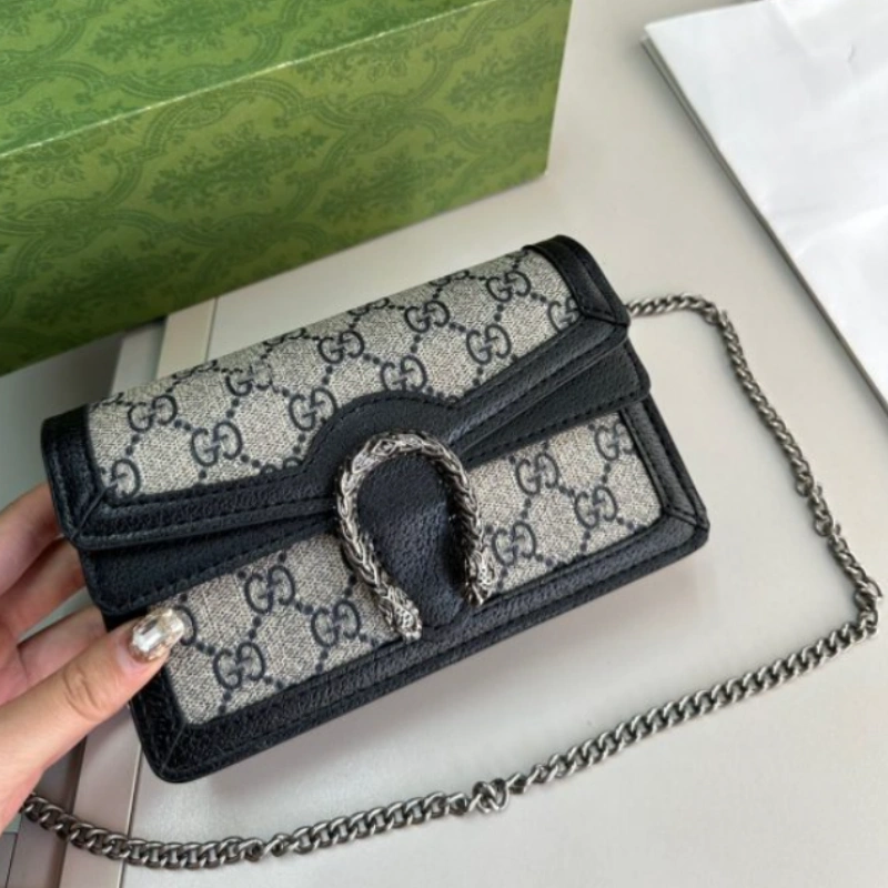 d5a5f5d97a5f0361907342d7e4d0b754 GUCCl Wine God Bag Old Flower Design Versatile Single Shoulder Crossbody Bag (no Box) - Image 1