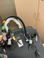 Tote bag, women's new handbag, large capacity Kelly bag, premium texture platinum bag, single shoulder crossbody bag-comes with gift box - Image 3