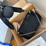 LV three in one pocket mahjong bag, retro style single room crossbody bag (with gift box) - Image 6