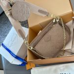 LV three in one pocket mahjong bag, retro style single room crossbody bag (with gift box) - Image 5