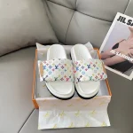 LV new leather flat bottom slip-on