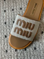 Miu Miu flat bottom woven letter flat bottom - Image 5