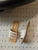 Miu Miu flat bottom woven letter flat bottom - Image 4