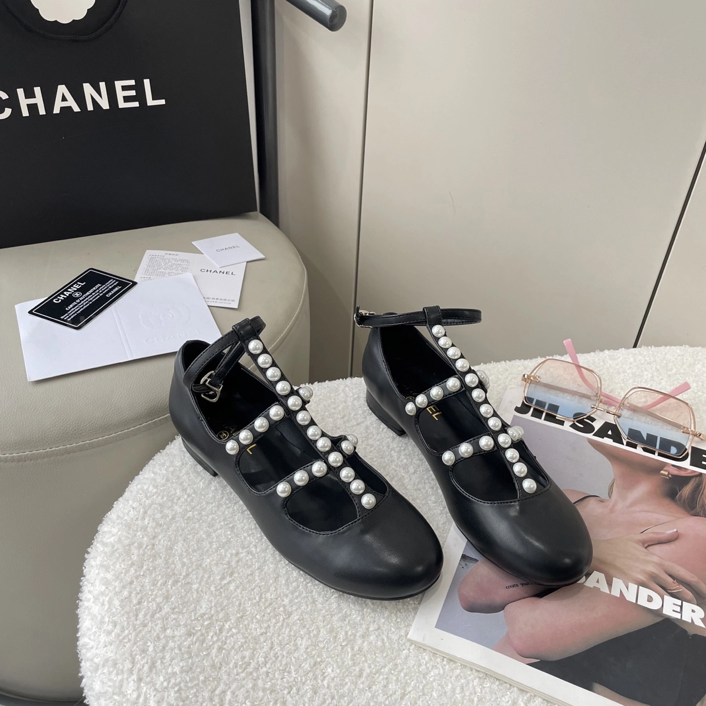 13386135318589320 Chanel's new Mary Jane leather sneaker with pearls - Image 1