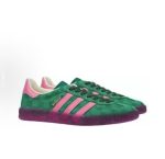 European 2025 new green German training shoes for women in spring and autumn, breathable and versatile, retro leather casual flat shoes with three bars - Image 4