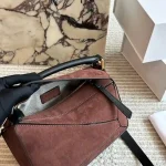 Geometric bag puzzle with box suede - Image 2