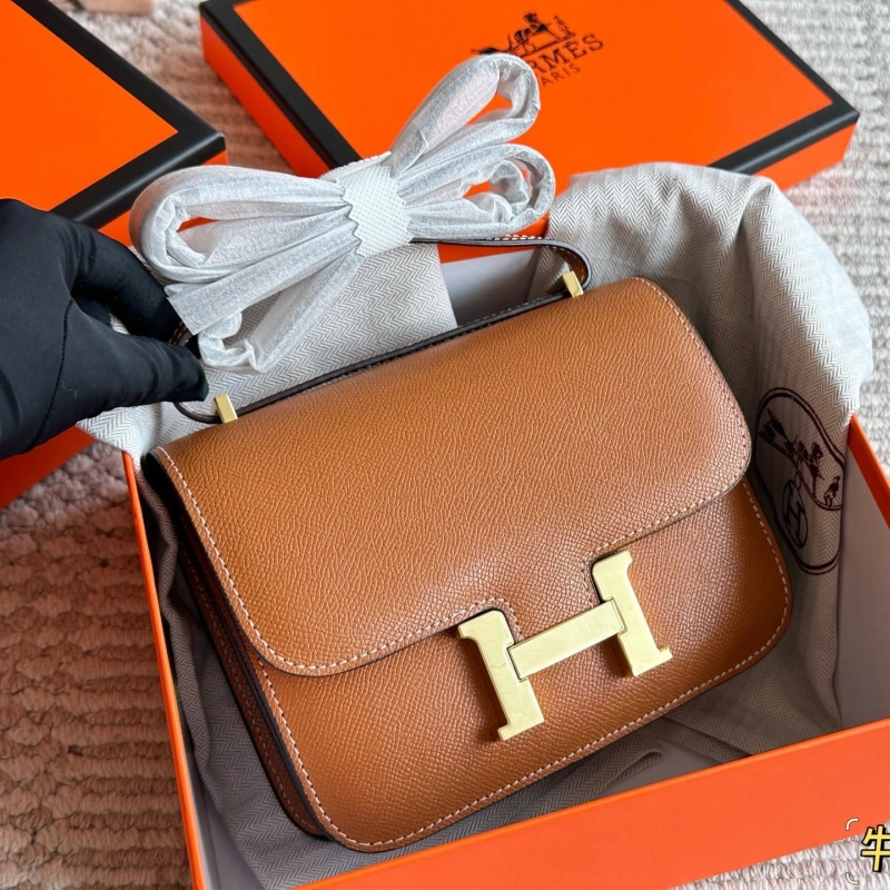 13411188516767600 Cowhide stewardess bag, steel hardware-box - Image 1