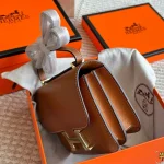 Cowhide stewardess bag, steel hardware-box - Image 17